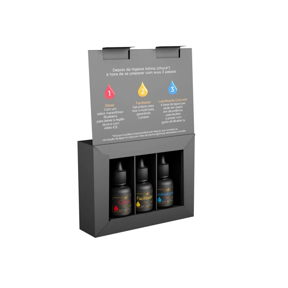 Kit Primeiro Anal Gel Beiável, Gel Facilitador E Gel Deslizante 8G Cada