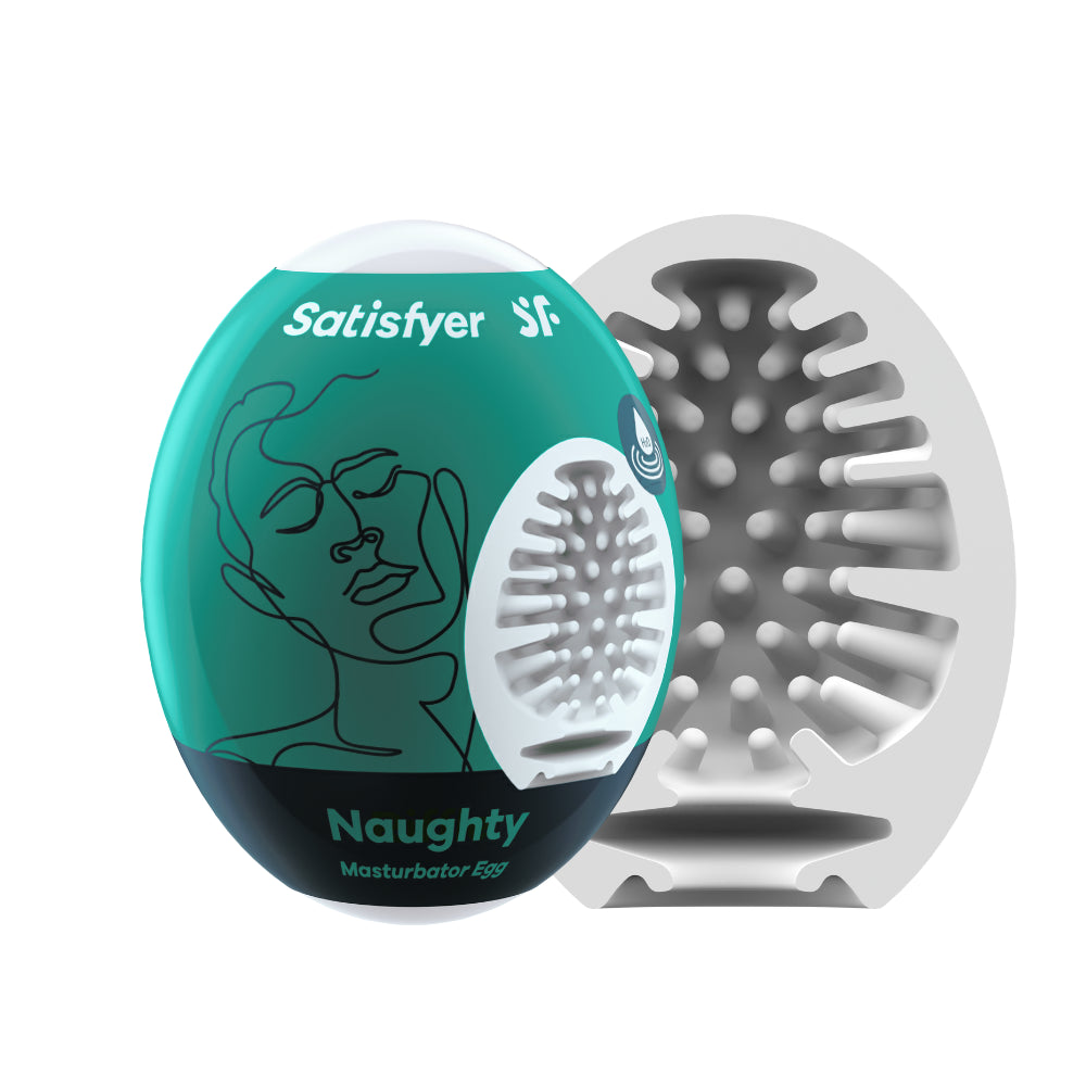 Satisfyer Masturbador Egg Single Naughty Masturbador Masculino Com Textura