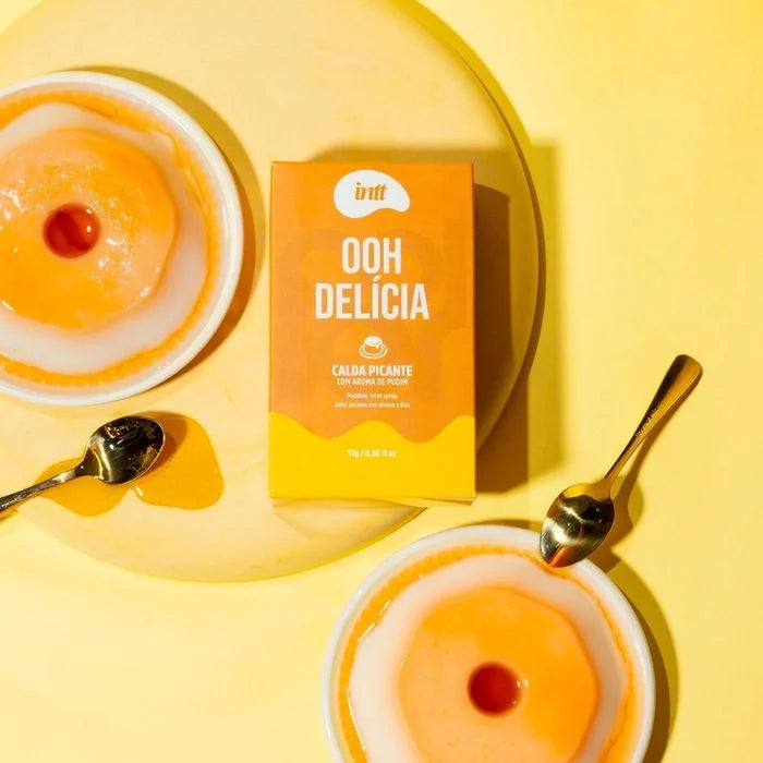 Ooh Delícia Calda Beijável Com Efeito Picante De Sabor De Pudim 11G