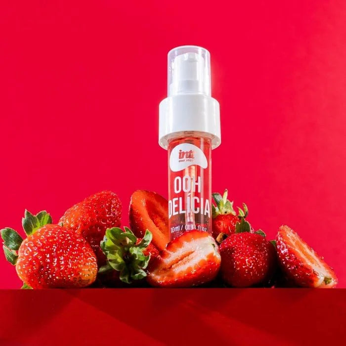 Ooh Delícia Calda Beijável Com Efeito Picante De Sabor De Morango Azedinho 11G