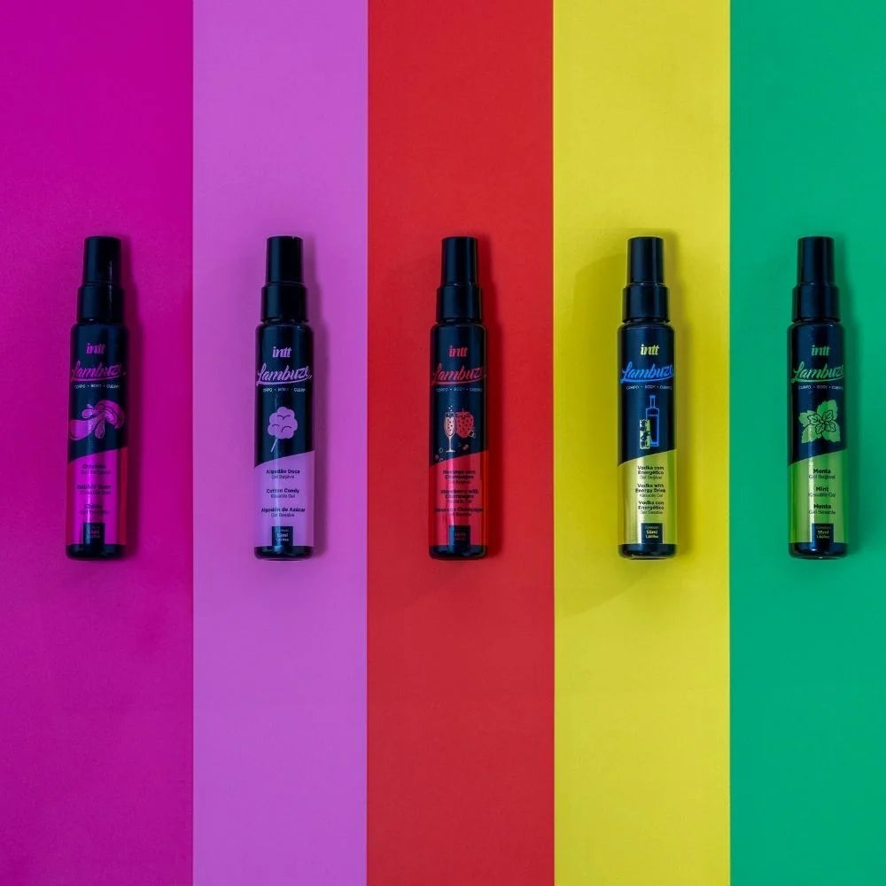 Lambuze Morango Com Champagne Gel Beijável Com Efeito Quente 55Ml