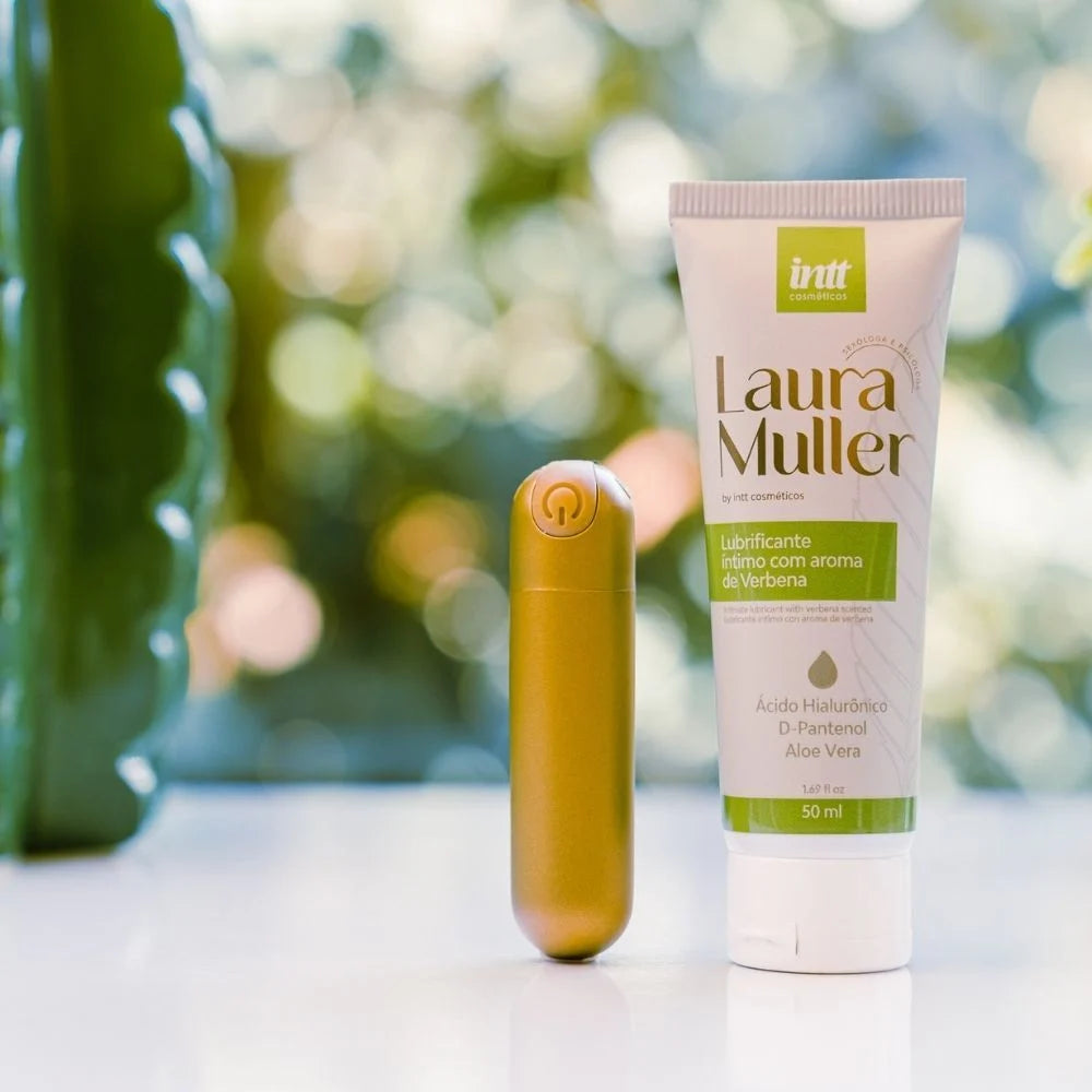 Kit My Pleasure By Laura Muller Bullet Dourado 9 Intensidades E Lubrificante Íntimo 50G