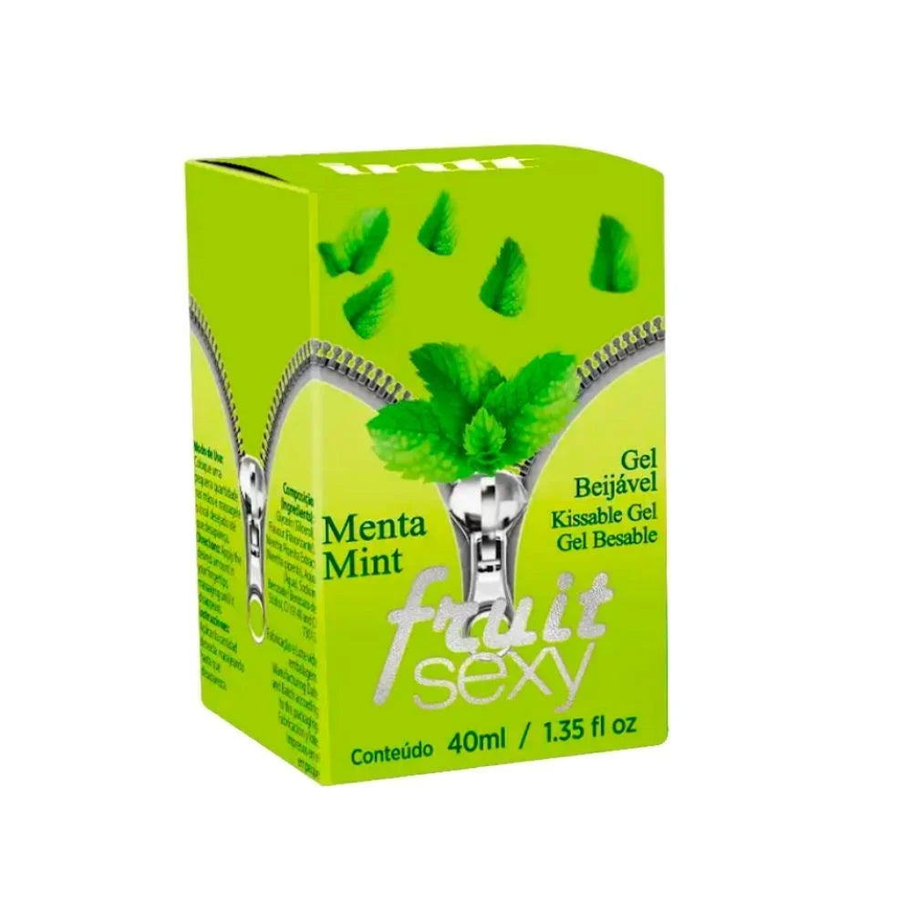 Fruit Sexy Menta Gel Beijável Com Efeito Quente 40G