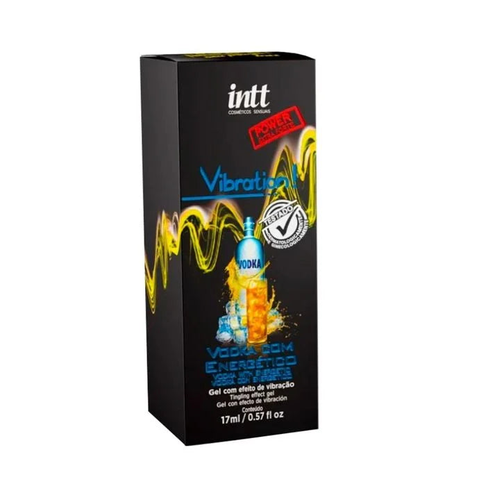 Vibration Power Vodka Com Energético Gel Com Efeito De Vibração, Pulsação E Aquecimento 17Ml