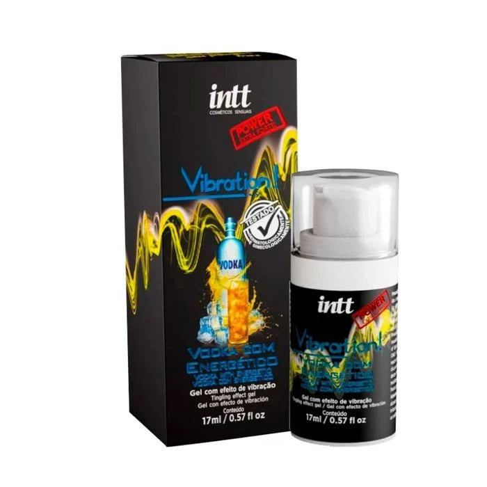 Vibration Power Vodka Com Energético Gel Com Efeito De Vibração, Pulsação E Aquecimento 17Ml