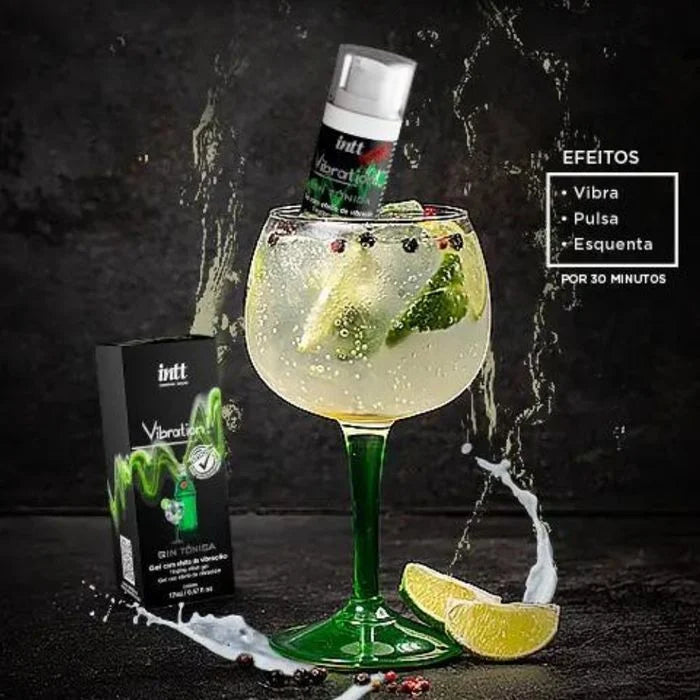 Vibration Power Gin Tônica Gel Com Efeito De Vibração, Pulsação E Aquecimento 17Ml