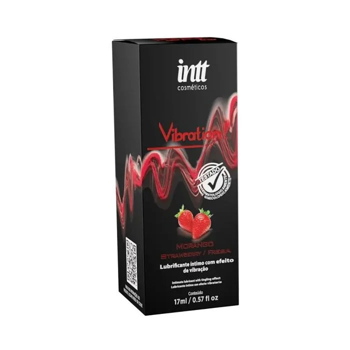 Vibration Morango Gel Com Efeito De Vibração, Pulsação E Aquecimento 17Ml