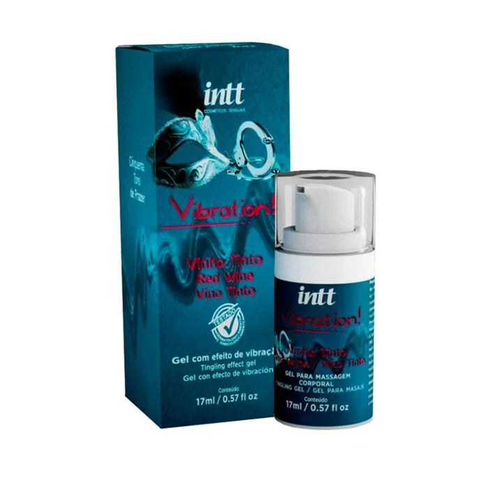 Vibration Tons Gel Com Efeito De Vibração, Pulsação E Aquecimento Sabor Vinho Tinto 17Ml