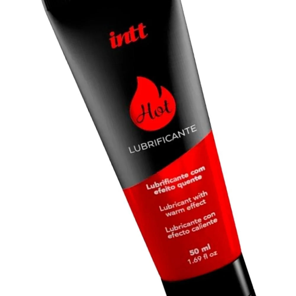 Lubrificante Corporal Hot Morango Com Efeito Quente E Sabor De Morango 50Ml