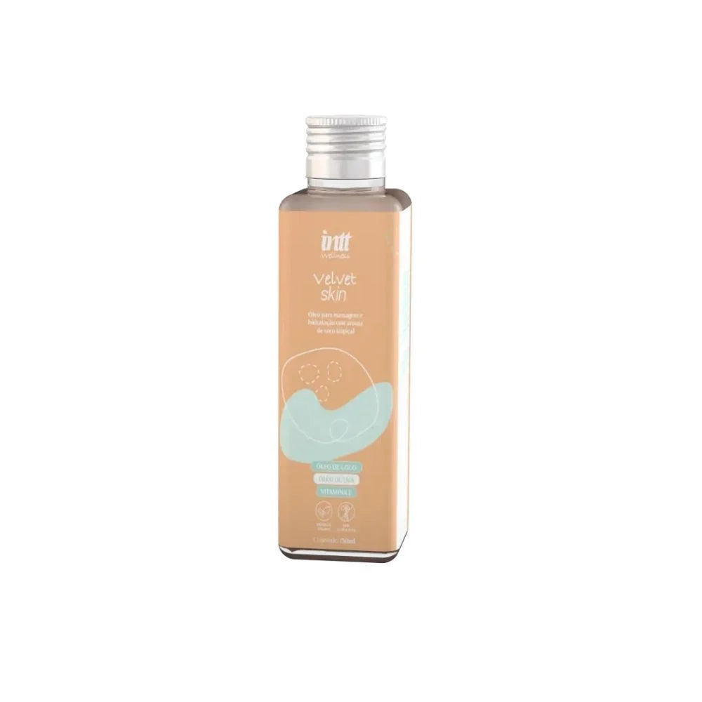 Velvet Skin Óleo De Massagem E Hidratação Com Aroma De Coco Intt Wellness 130Ml