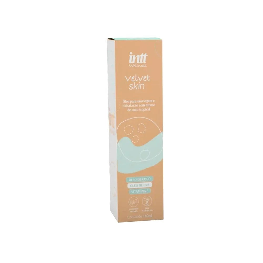 Velvet Skin Óleo De Massagem E Hidratação Com Aroma De Coco Intt Wellness 130Ml