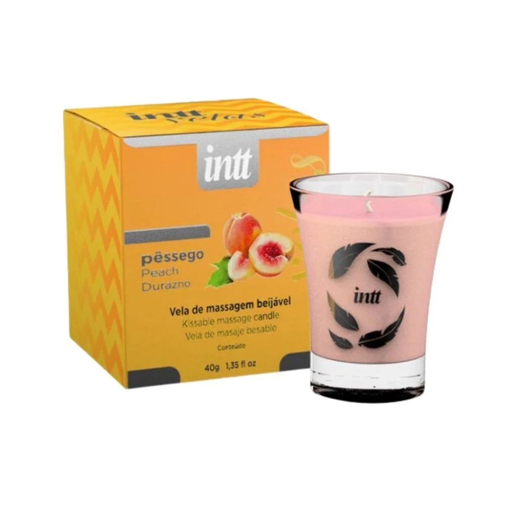 Vela De Massagem Beijável Pêssego 40G