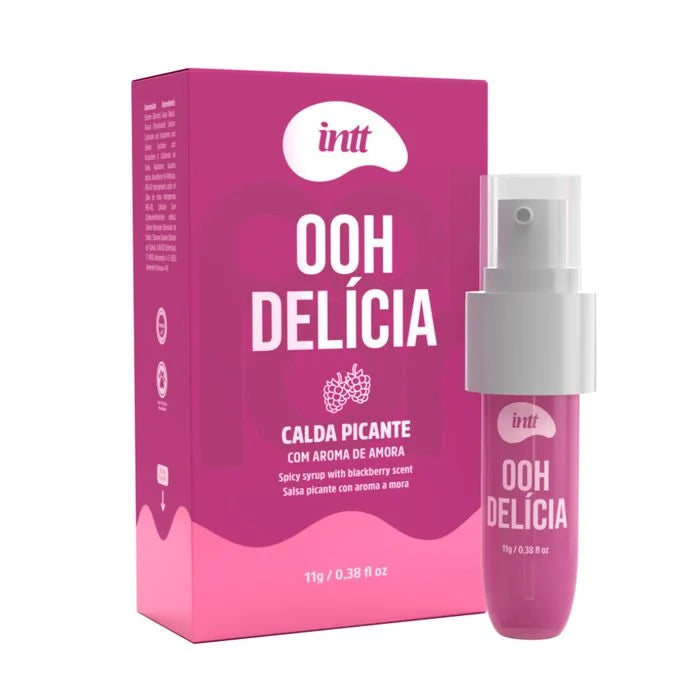 Ooh Delícia Calda Beijável Com Efeito Picante De Sabor Amora 11G
